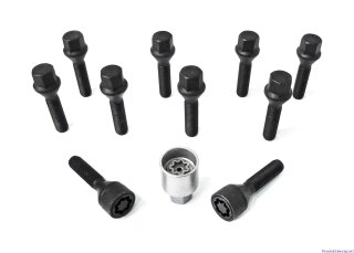H&R Taper-head screws-set 60° silver incl. rim-lock