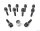 H&R Round-heas movable screws-set black R14mm incl. rim lock for Porsche original aluminium wheels