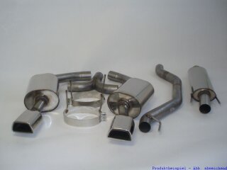 FMS 3 Zoll 76mm Duplex-Anlage Edelstahl Opel Vectra C GTS OPC 2.8T V6 188/206kW