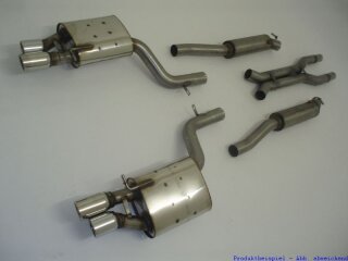 FMS 70mm Duplex-Anlage Edelstahl Audi RS4 Lim + Avant Quattro (B7) 4.2l V8 309kW