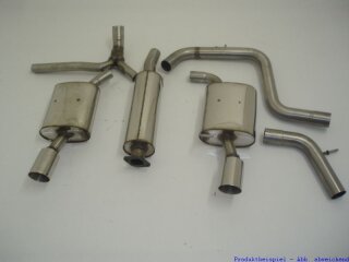 FMS 70mm Duplex-Anlage Edelstahl Ford Mondeo (BA7, ab 03.07) 2.5l Turbo 162kW
