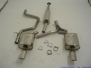 FMS 70mm Duplex-Anlage Edelstahl Ford Mondeo (BA7,ab 12.10) 1.6l Ecoboost 118kW