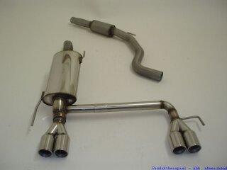 FMS 70mm Duplex-Anlage Edelstahl Opel Corsa D GSI (S-D, ab 07) 1.6l Turbo 110kW