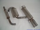 FMS 76mm (3 Zoll) Anlage Edelstahl VW Golf IV Cabrio f&uuml;r Fzg. mit Turboumbauten